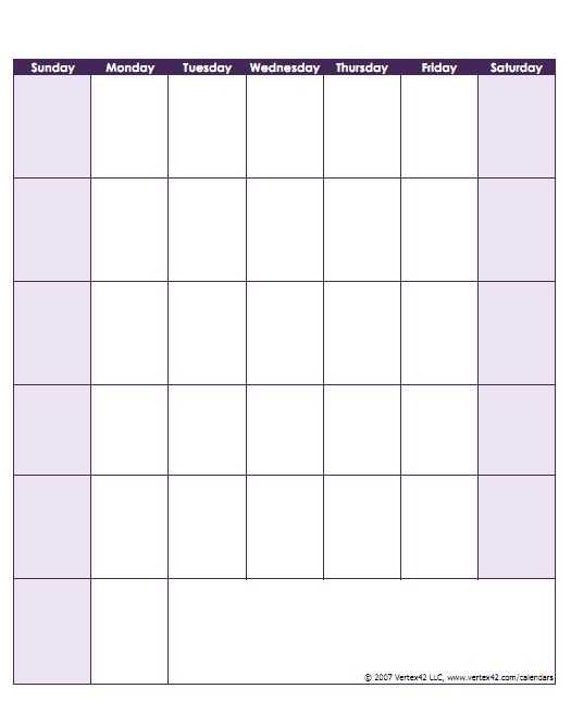 calendar template 2007