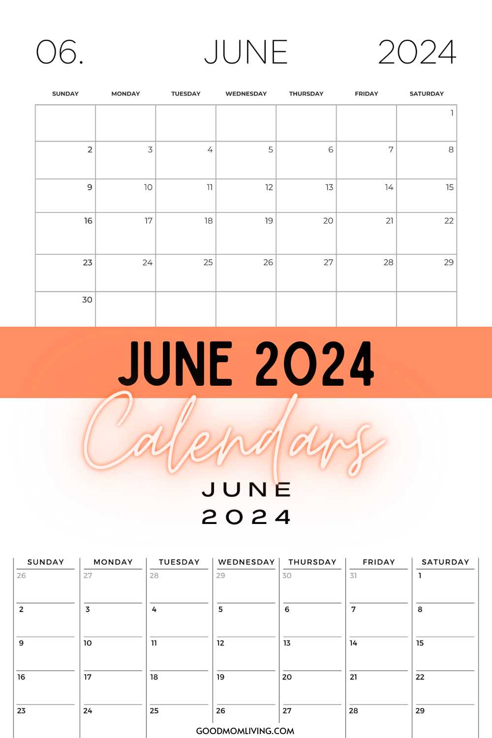 june calendar template