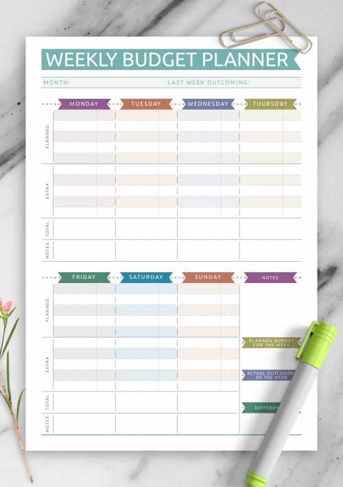 budget calendar template free