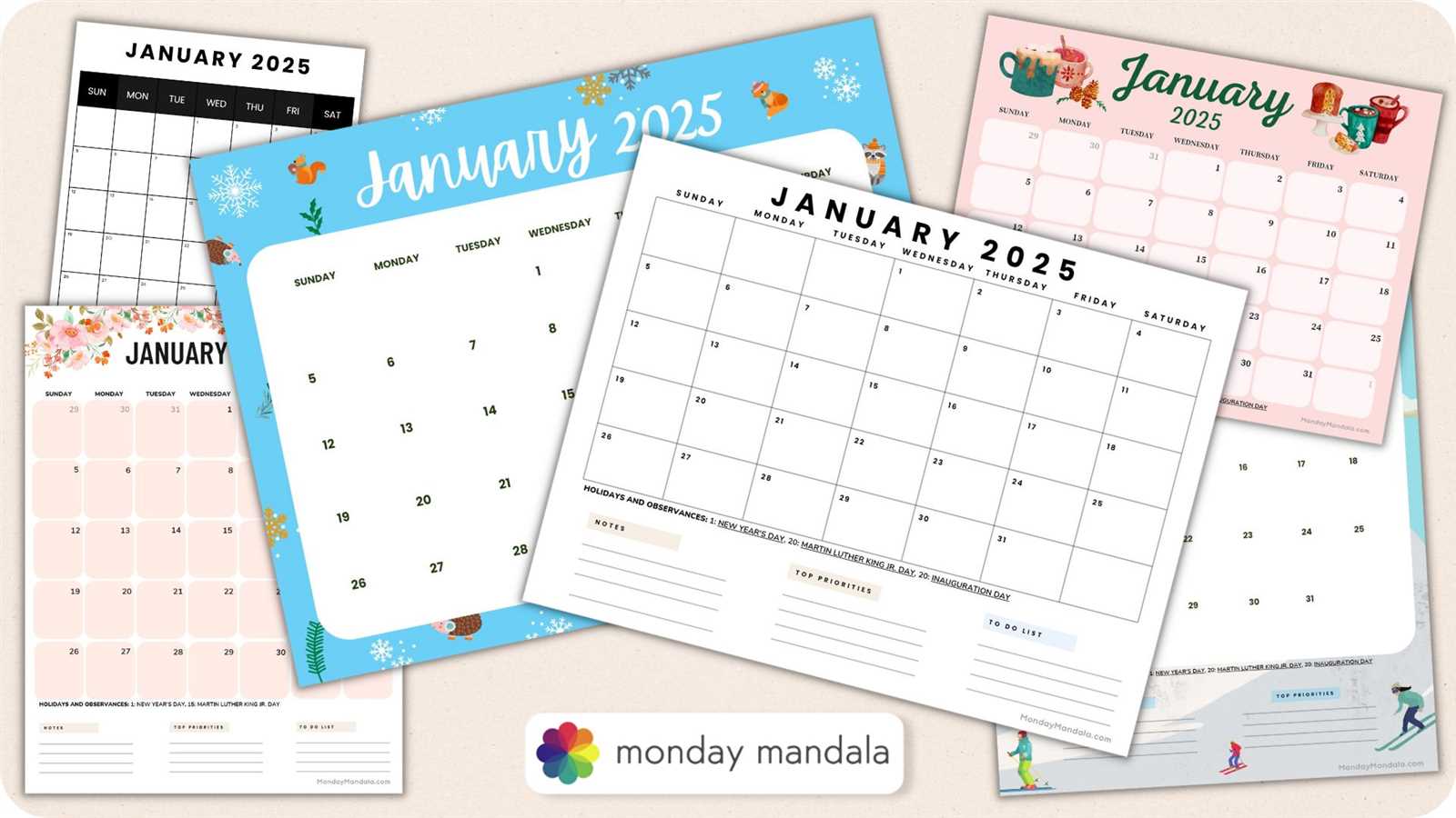 free calendar template with holidays