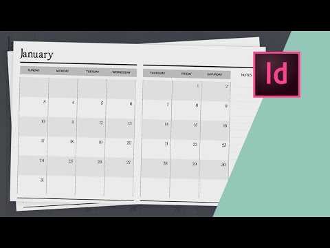 calendar indesign template free