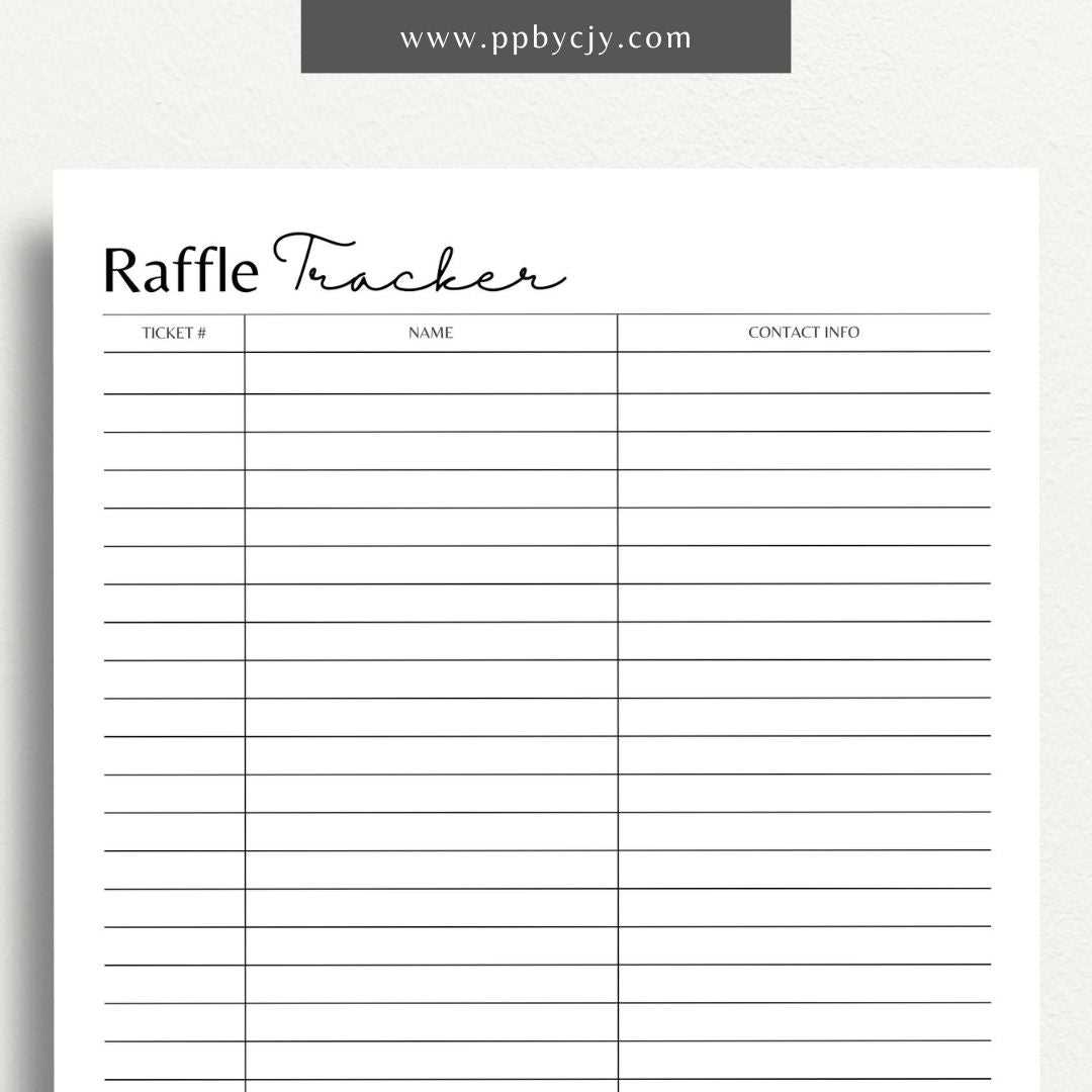 fundraising lottery calendar template
