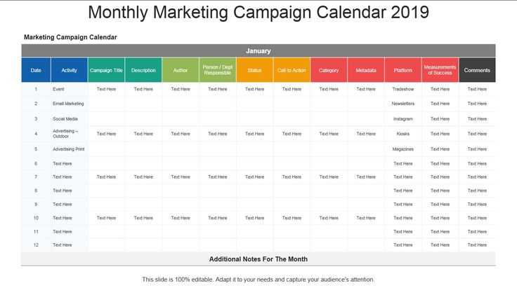 calendar template for powerpoint