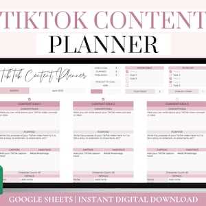 tiktok content calendar template free