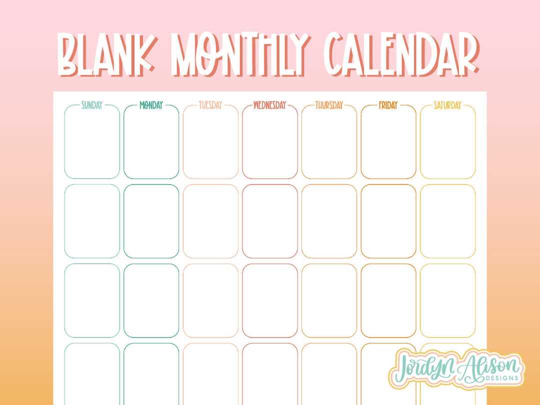 easy to use calendar template