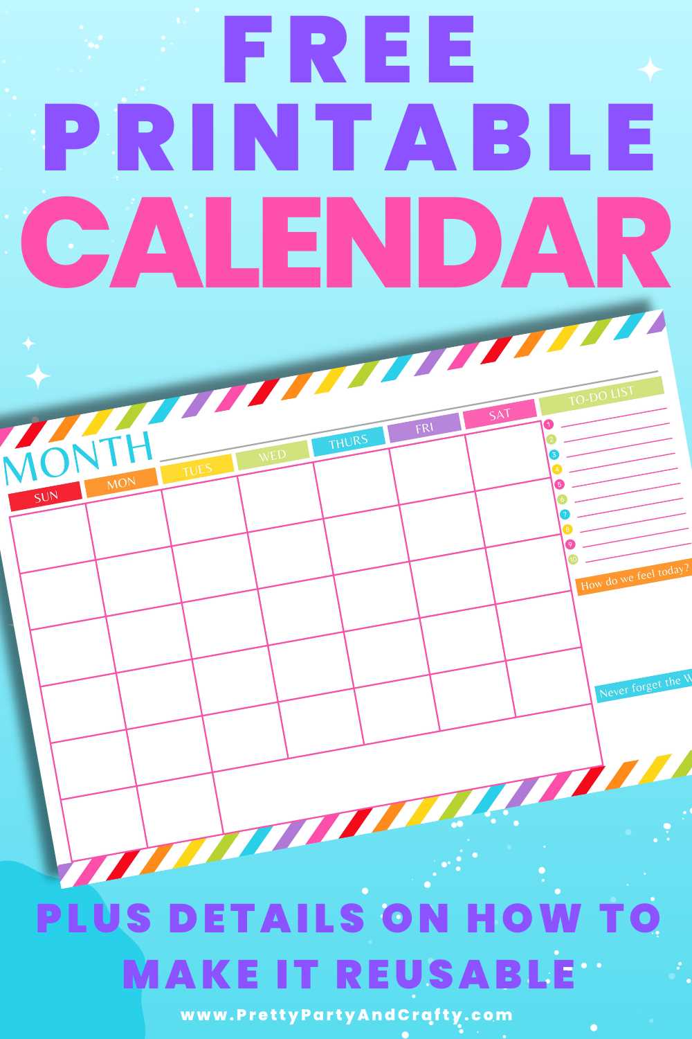 free calendar template monthly