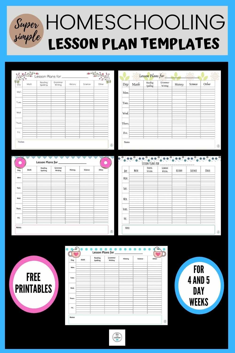 lesson planning calendar template