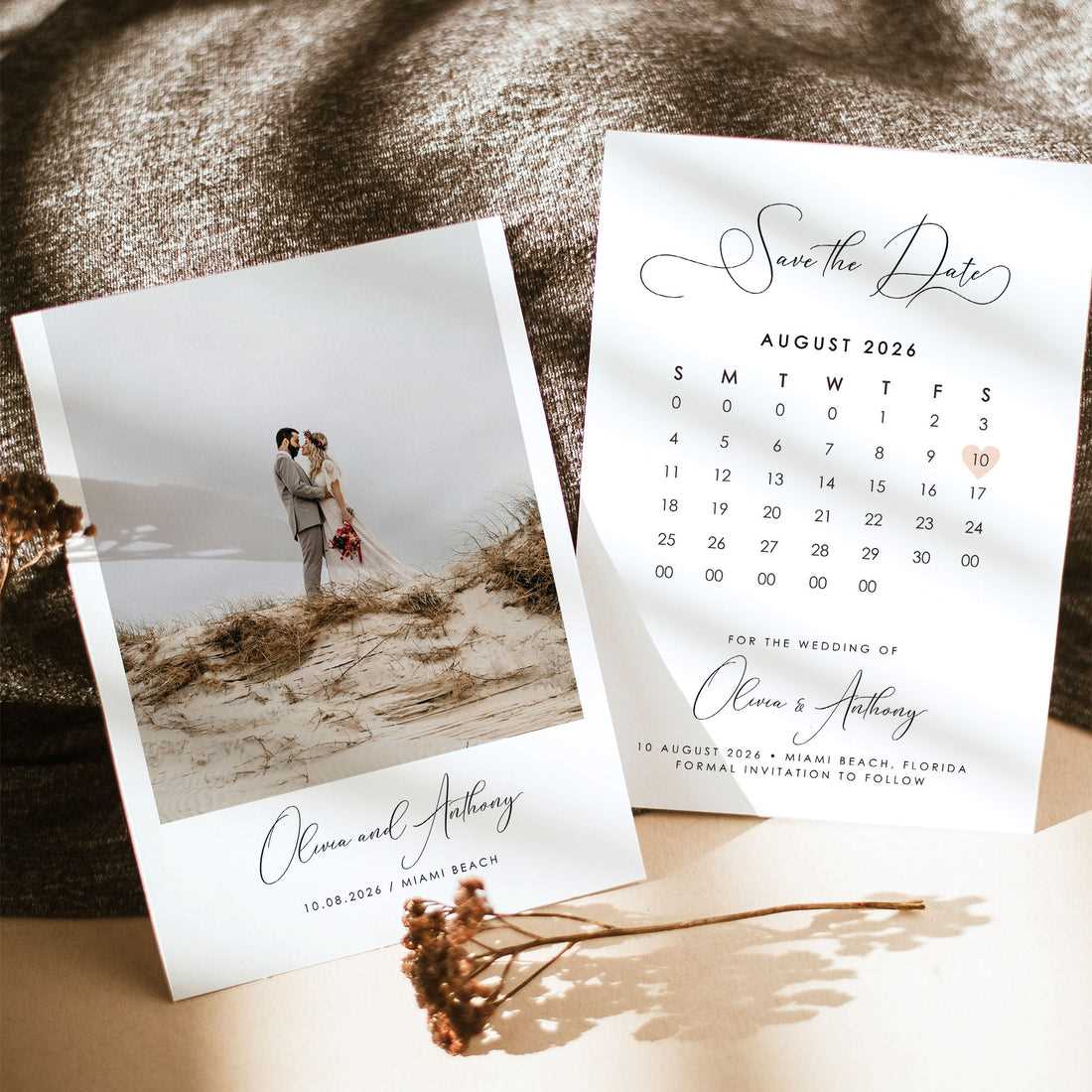 calendar save the date template