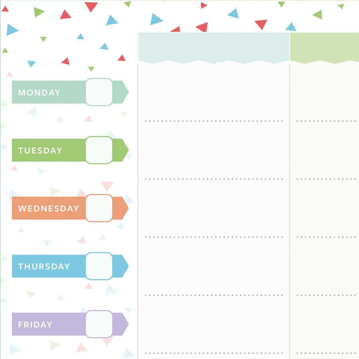 weekly family calendar template