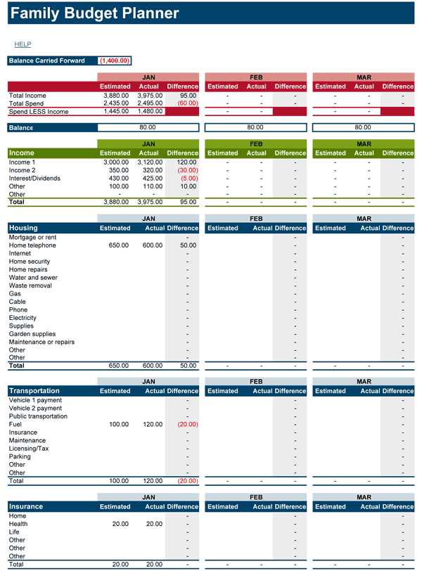 monthly expenses calendar template