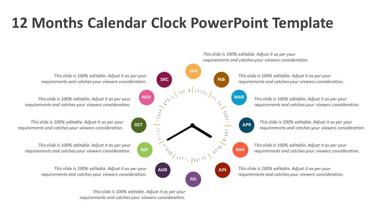 monthly calendar ppt template free