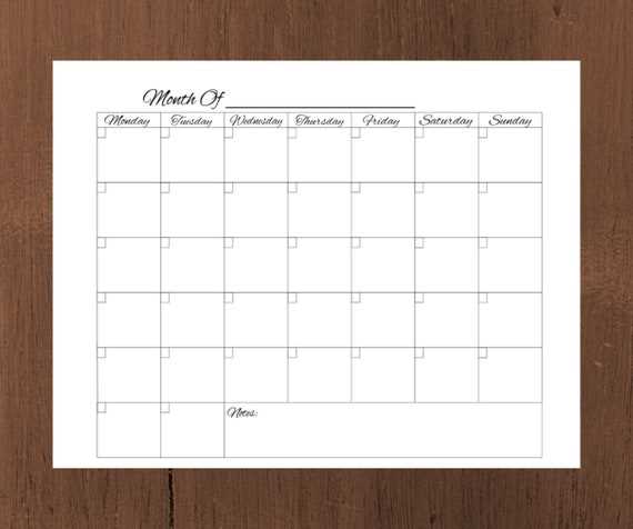 calendar download template