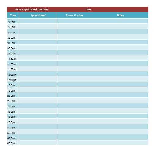 free booking calendar template