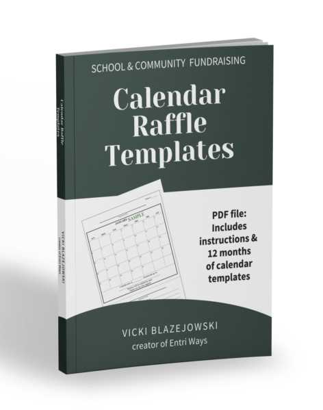 fundraiser editable free calendar raffle template