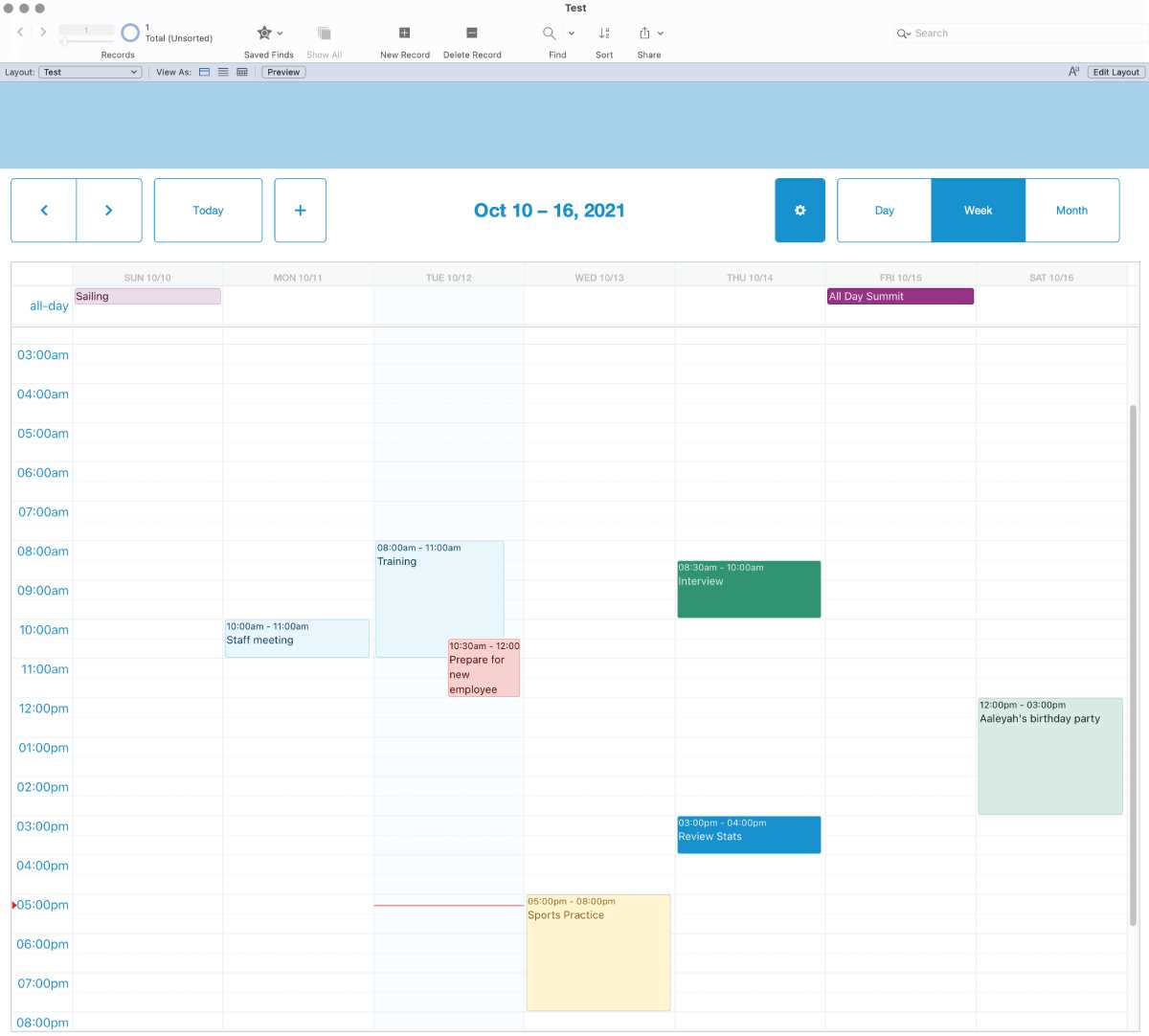 filemaker calendar template