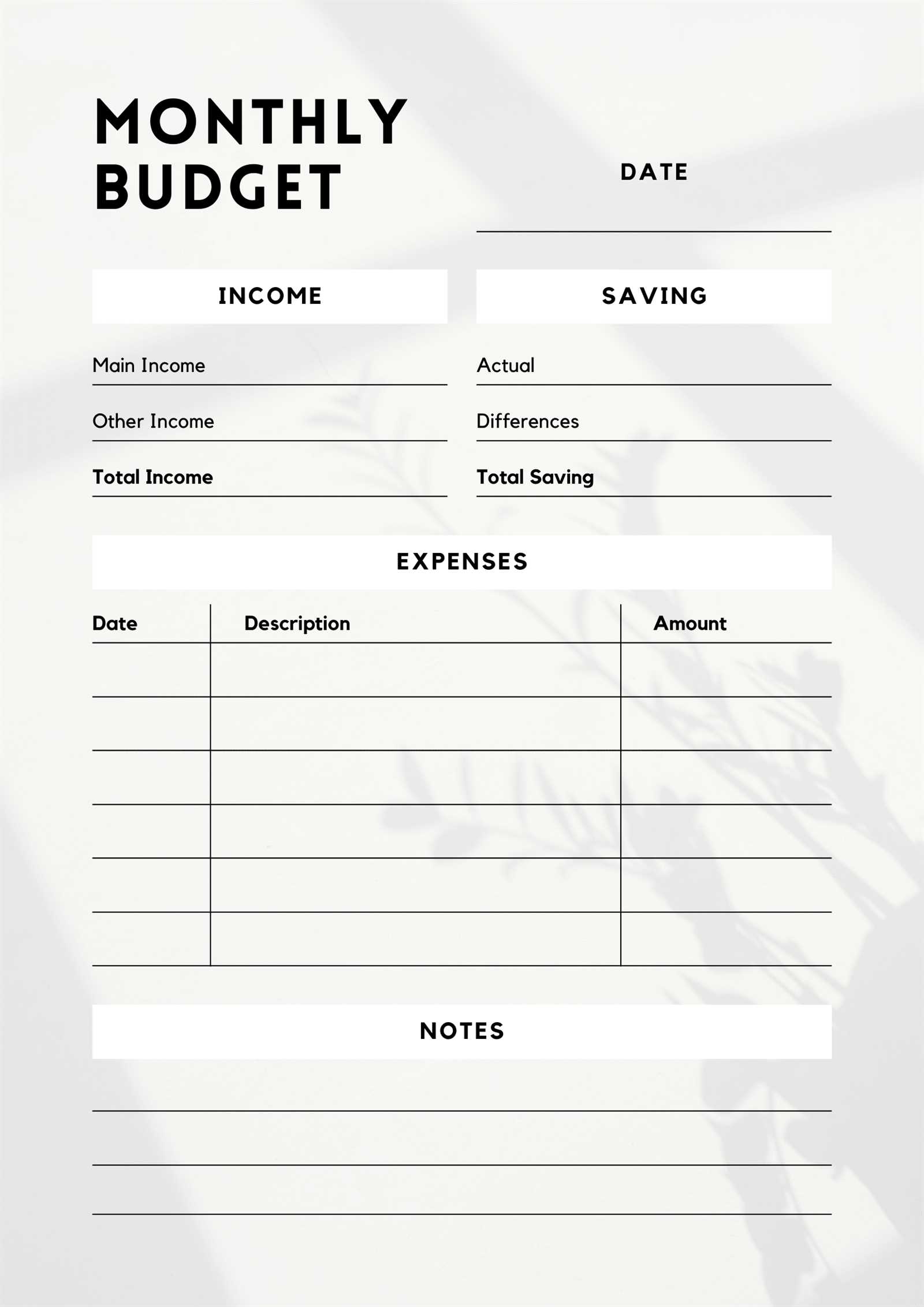 expense calendar template