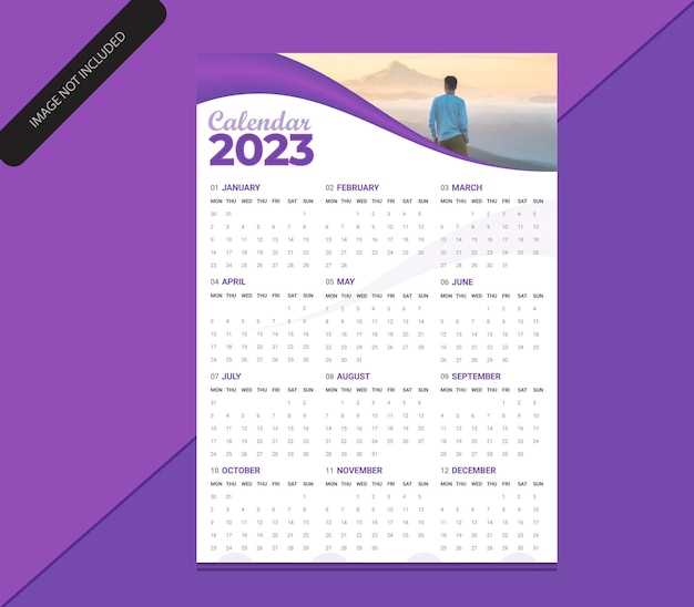 one page annual calendar template