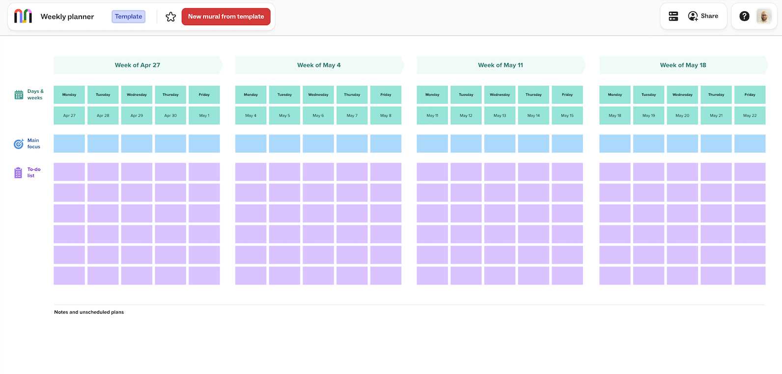 mural calendar template