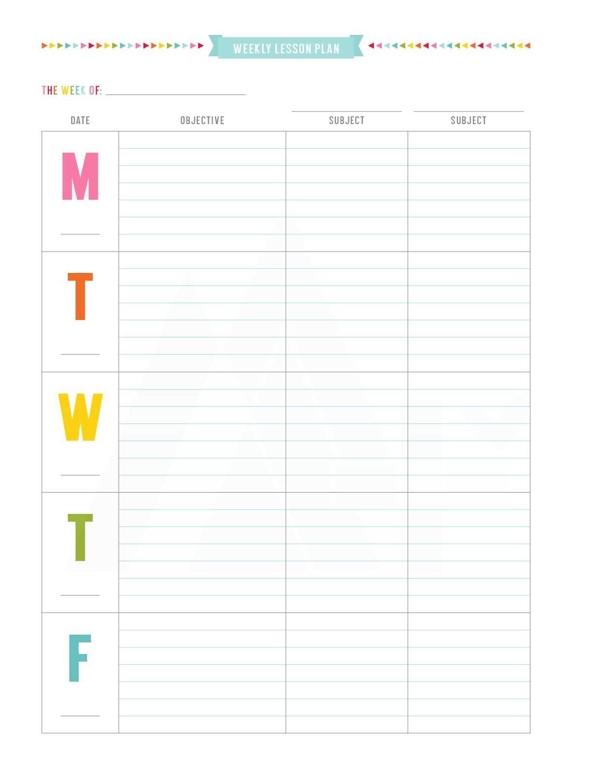 teacher planning calendar template