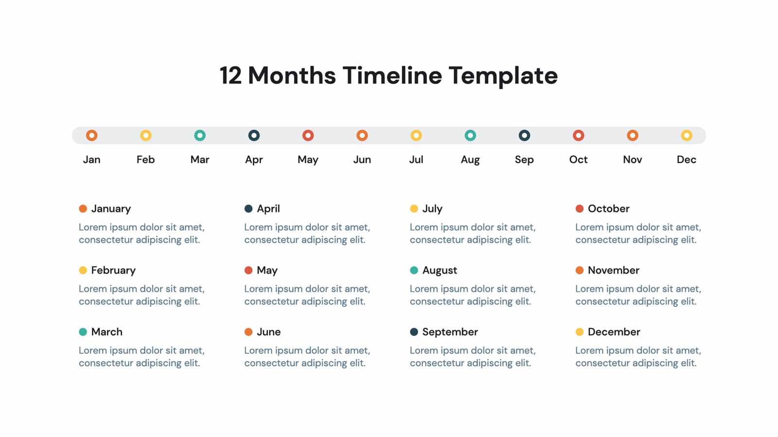 monthly timeline calendar template