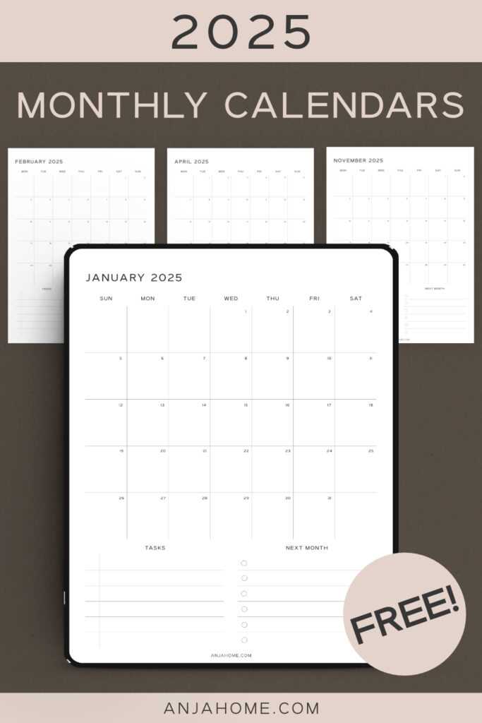 blank calendar template 2025 and 2025