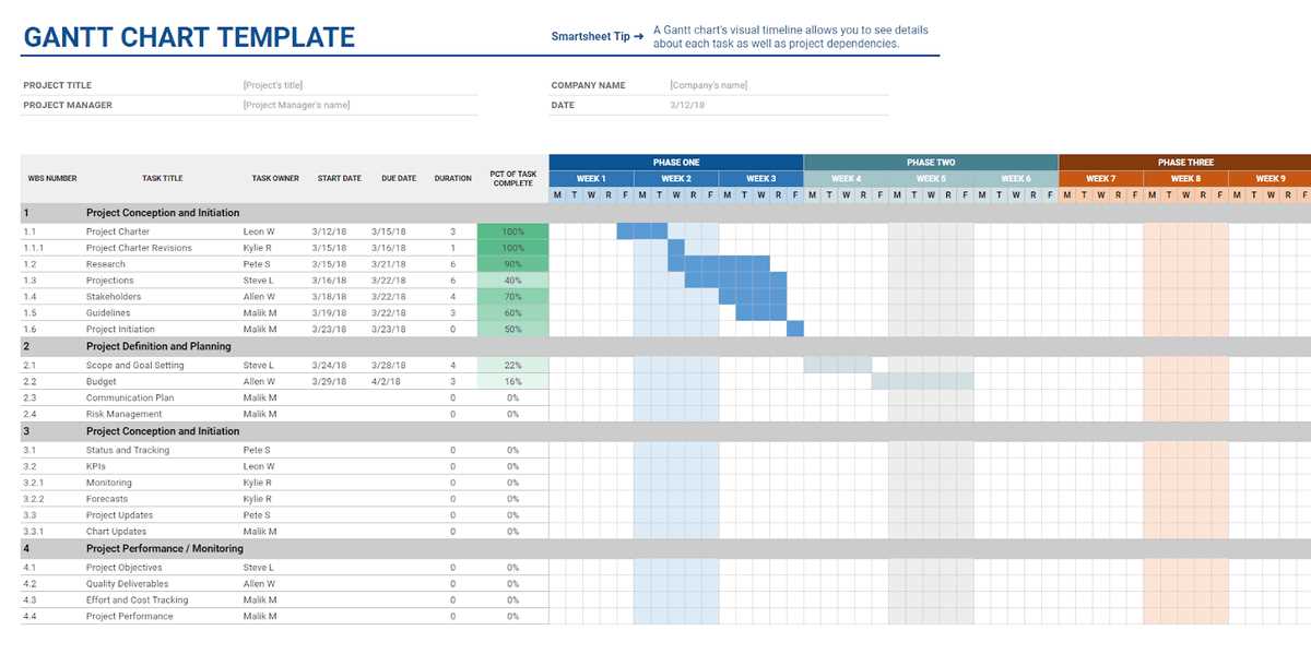 monthly project calendar template