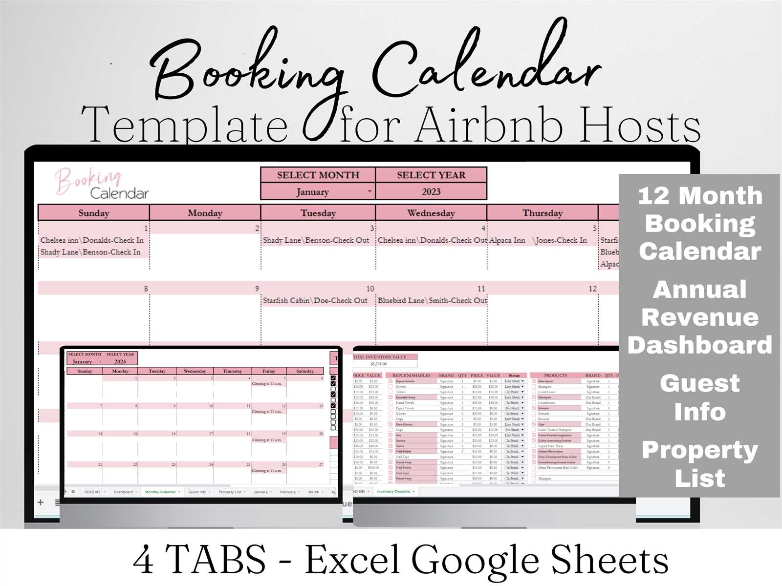 free booking calendar template