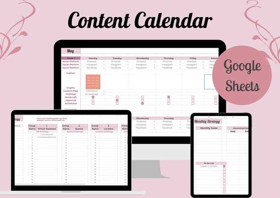 monthly social media calendar template