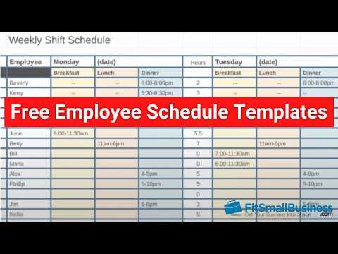 employee schedule calendar template