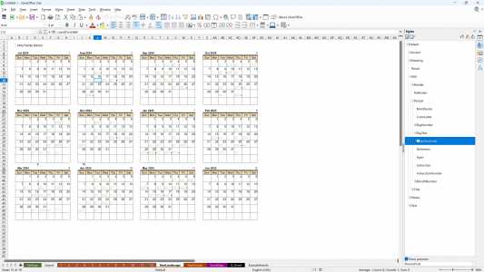 calendar template libreoffice