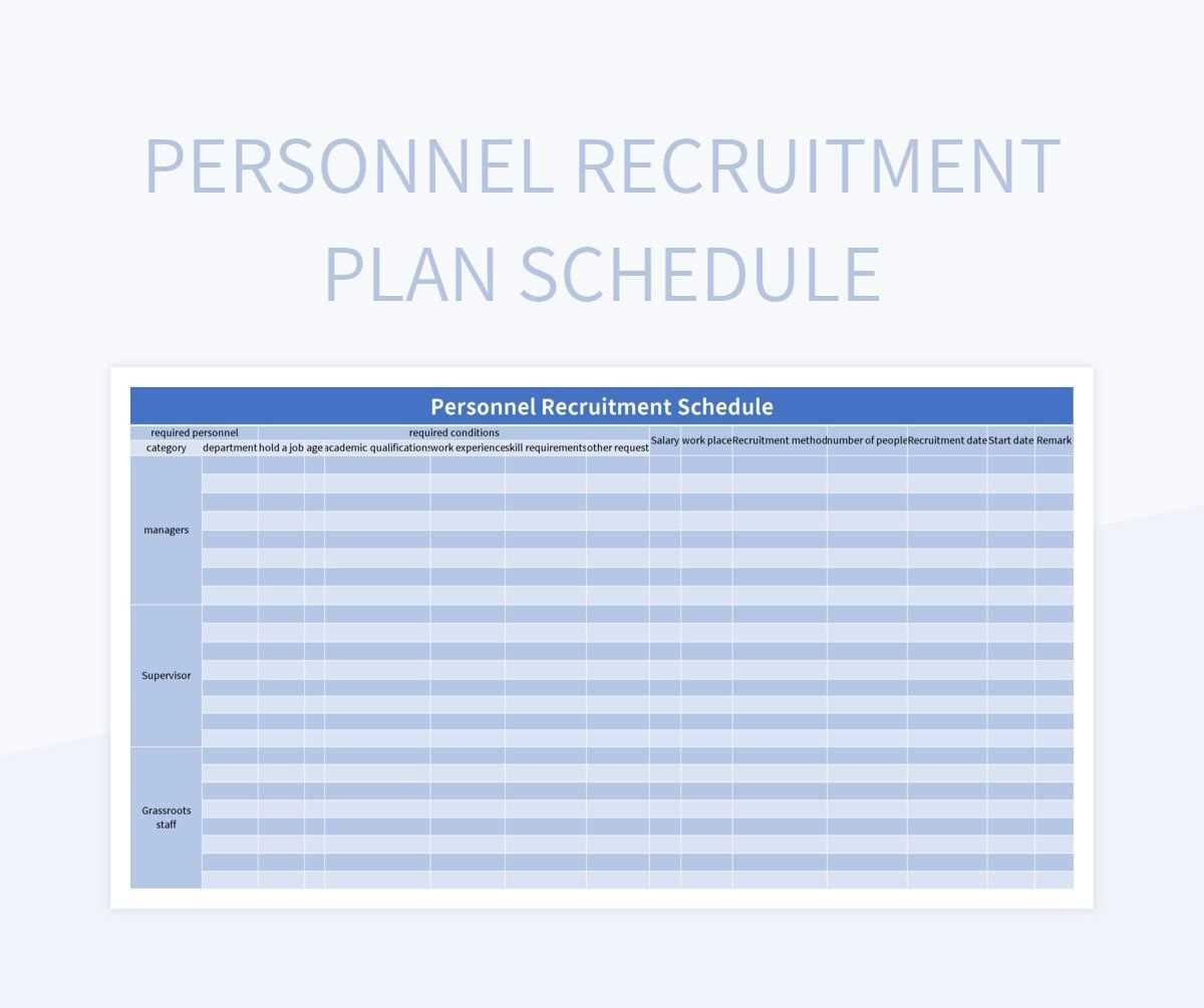 recruitment calendar template