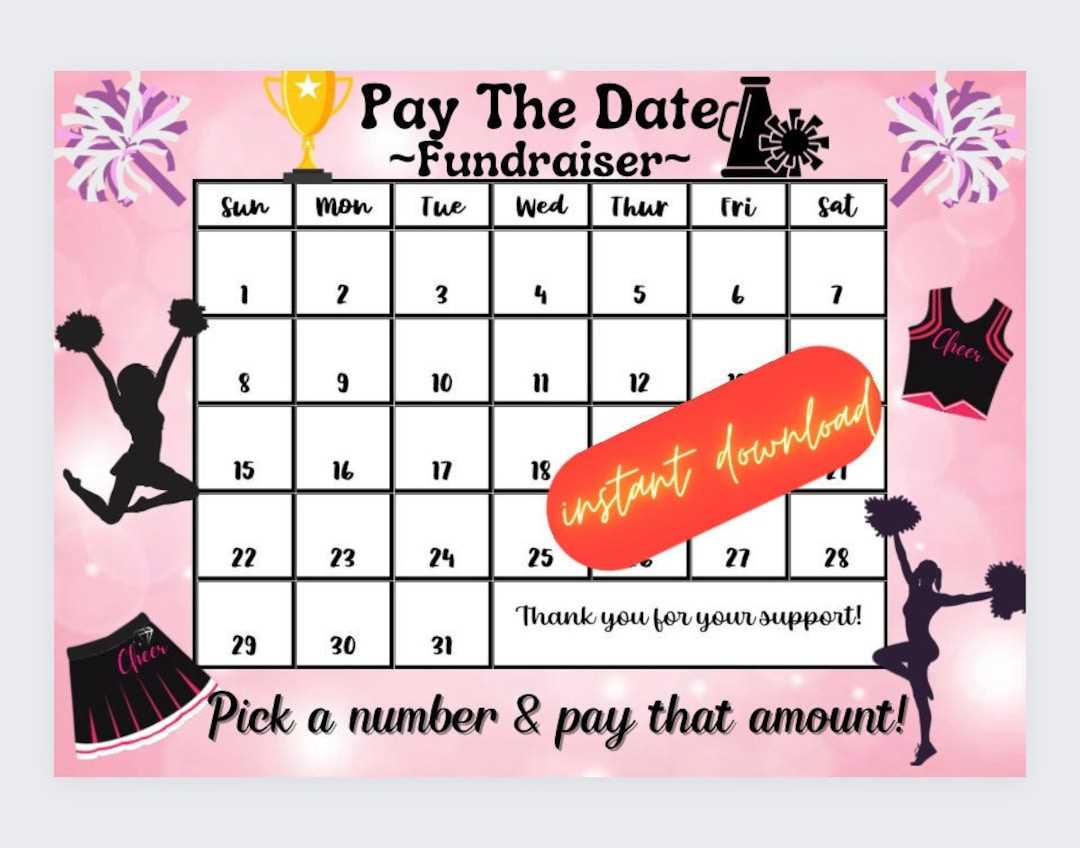 free cheer calendar template