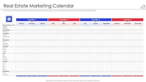 real estate calendar template