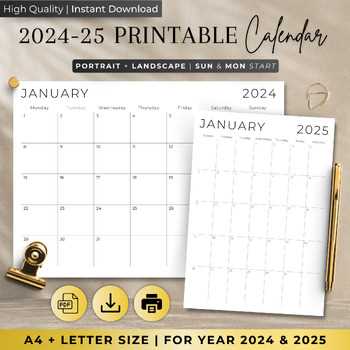 printable full page blank calendar template