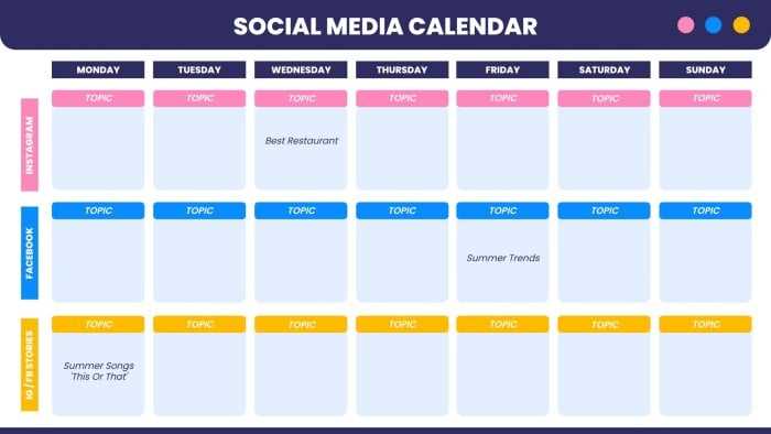 facebook calendar template