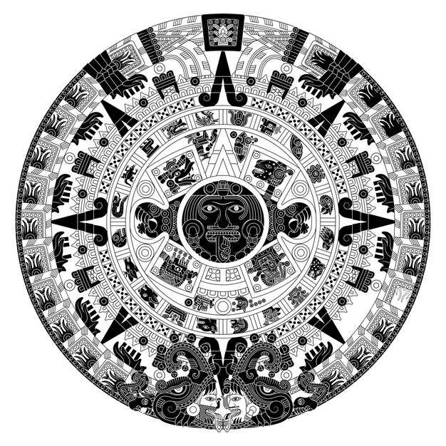 aztec calendar template