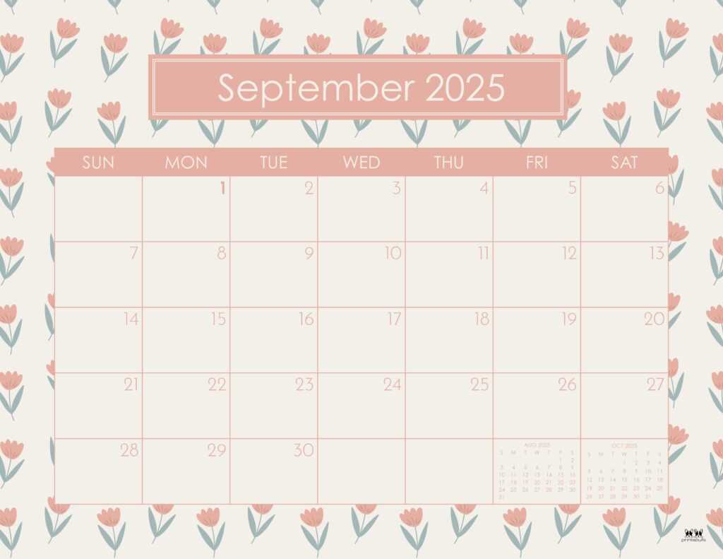 template for september 2025 calendar