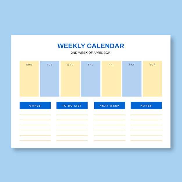 bi weekly calendar template