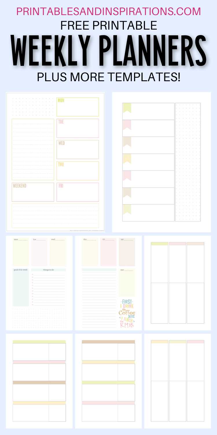 teacher weekly calendar template