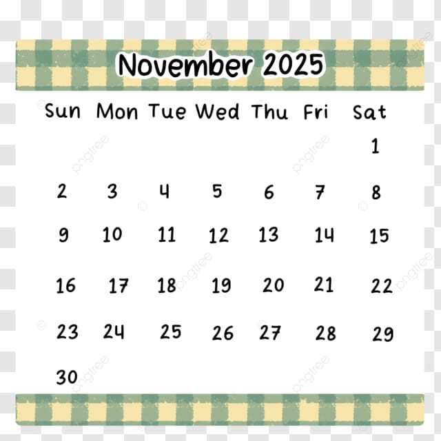 free calendar template november 2025