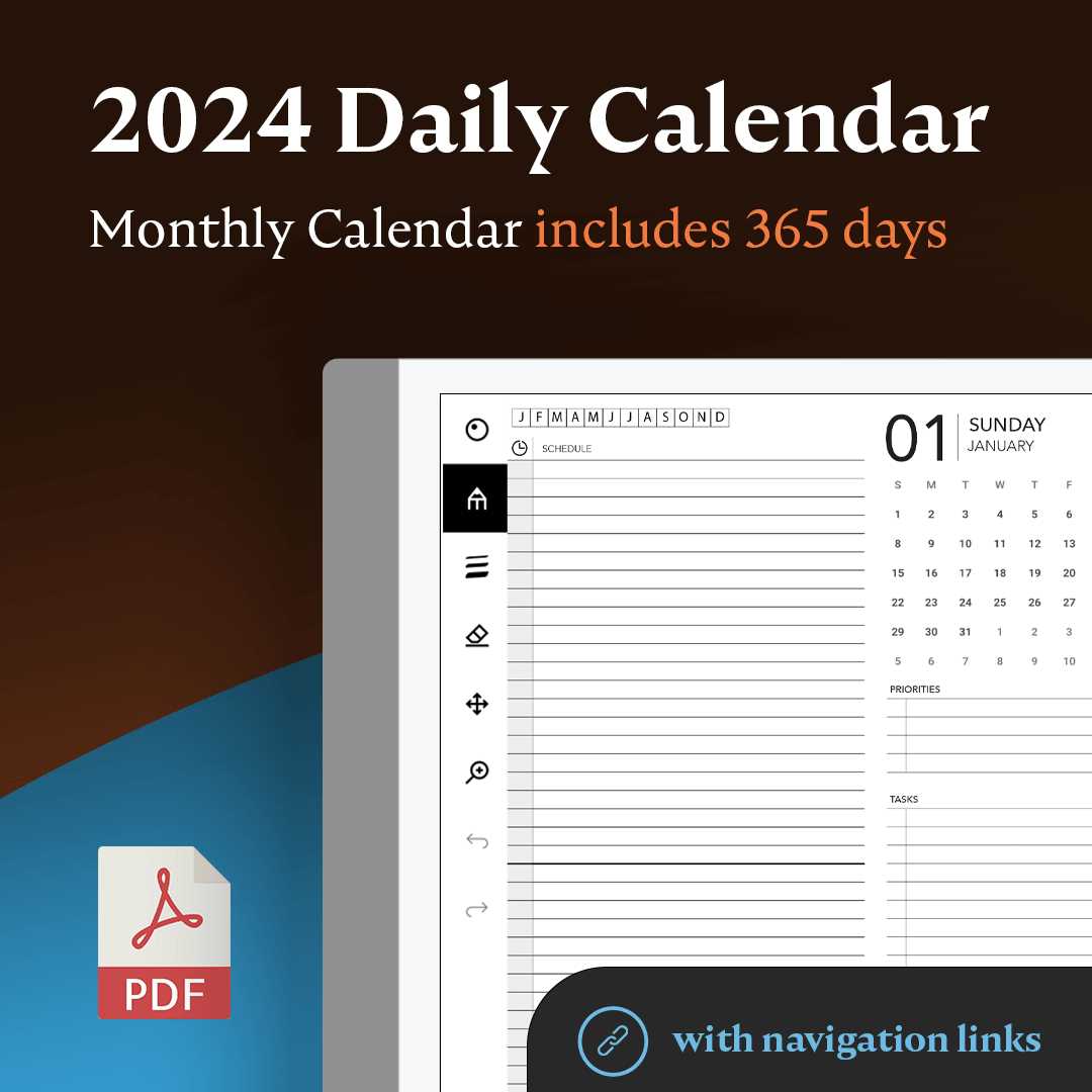 daily desk calendar template