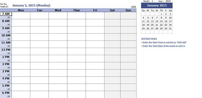 daily appointment calendar template