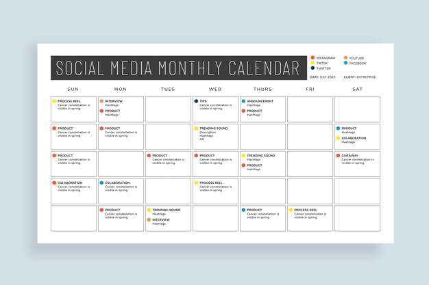 social media posting calendar template