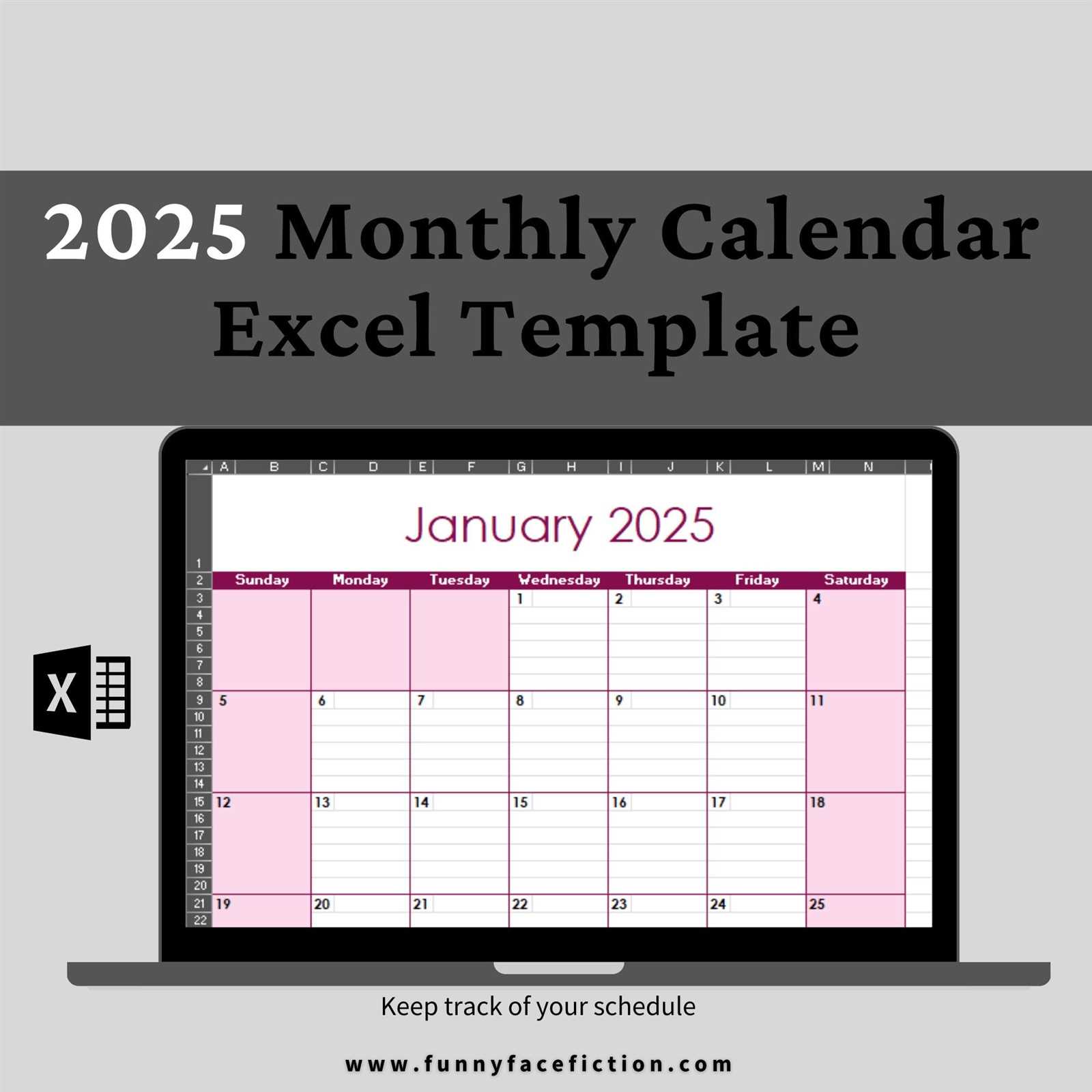 14 month calendar template