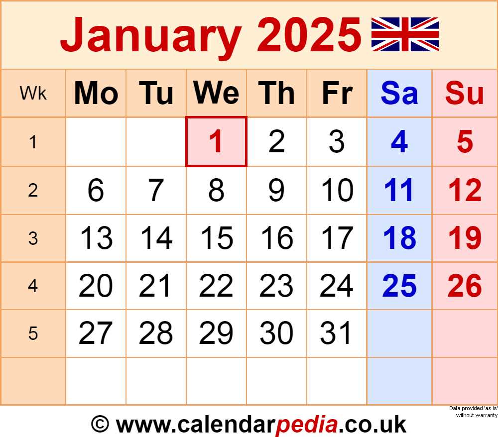 calendar template 2025 january