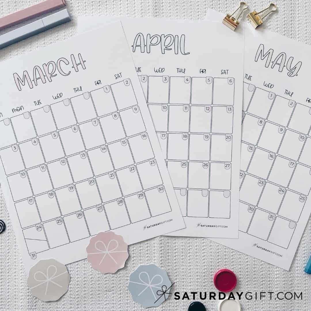 march april calendar template