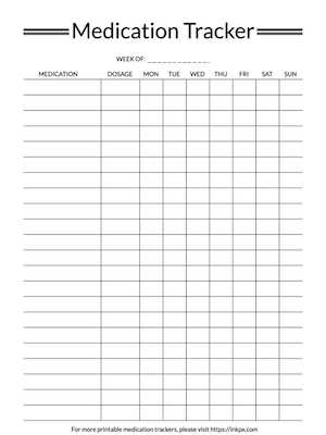 printable medication calendar template