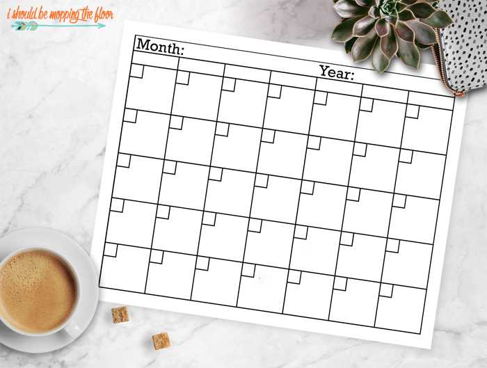 printable dry erase calendar template