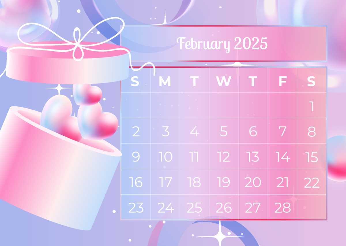 editable calendar template february 2025