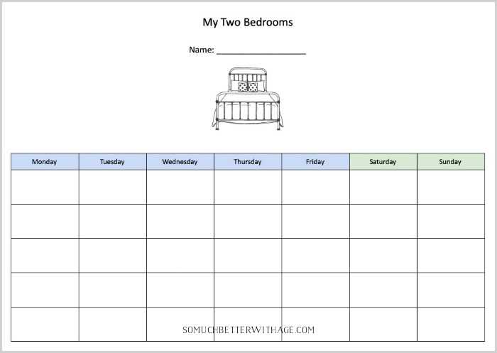 parenting plan calendar template